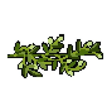 Art olive border divider pixel art vector illustration Stock Illustration