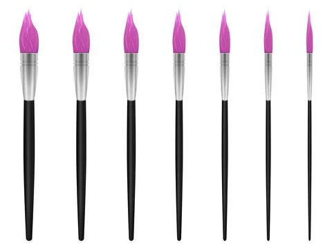 Art paint brushes Stock Illustration
