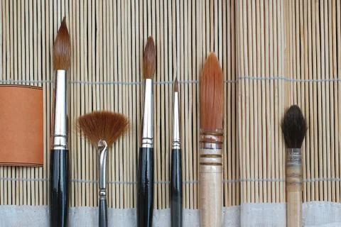Art paint brushes Stock Photos