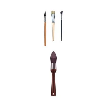 Art painting brushes kit for creative drawing work Stock Illustration