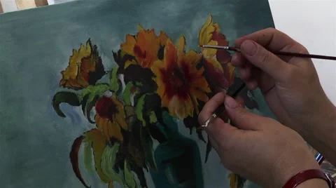 Art Painting Stock Footage 45985893