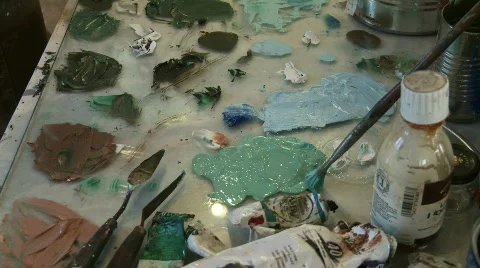 Art paints 3 Stock Footage 705710