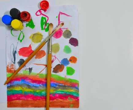 Art with paints Stock Photos
