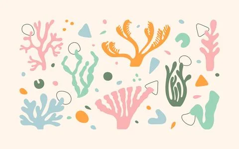Art pastel objects. Illustrazione stock