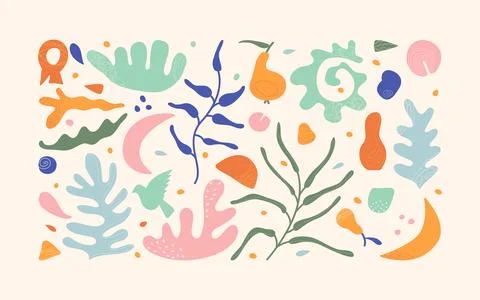 Art pastel objects. Illustrazione stock