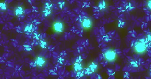 Art, pattern and effect with abstract motion and gem light for blue background Stockbeeldmateriaal 287572656