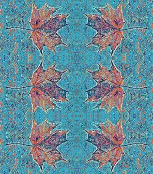 Art pattern of autumn maple leaves Stock Photos