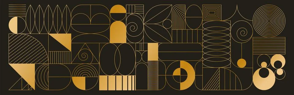 Art pattern. Geometric line. Shape square geometry backdrop. Gold abstract we Stock Illustration