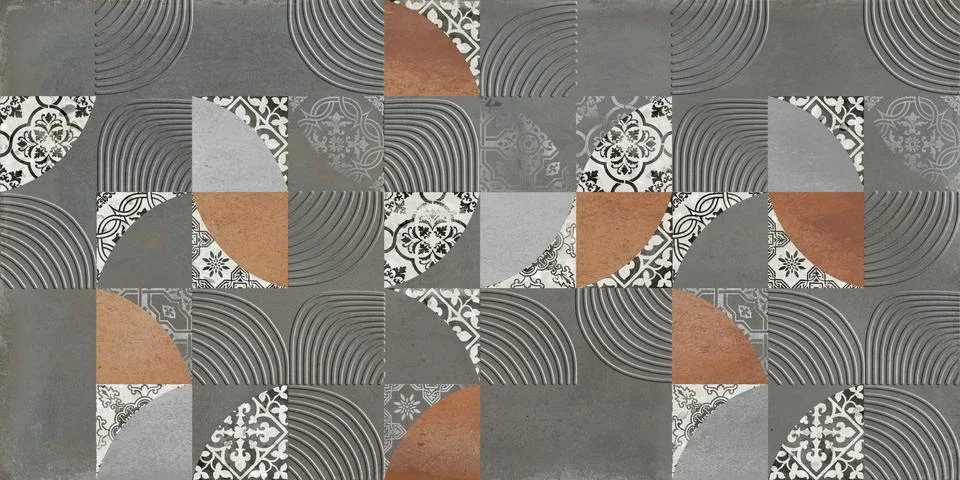 Art patterns for background tile 库存插图