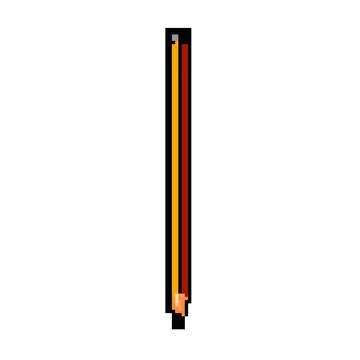 Art pencil pixel art vector illustration sign color Stock Illustration