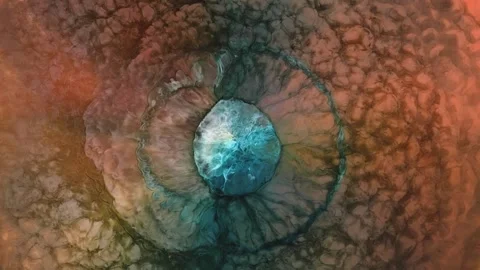 This art piece features abstract patterns made with alcohol ink Stock Footage 337891665
