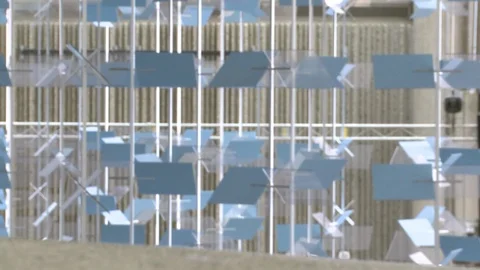 Art piece made of glass tablets Stock Footage 99051002