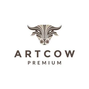 Art polygon head cow logo design vector graphic symbol icon sign illustrati.. Stock Illustration