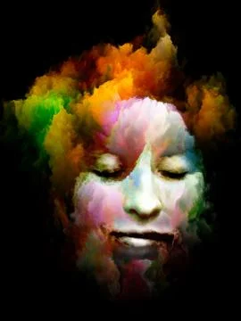 Art Portrait. Stock Illustration