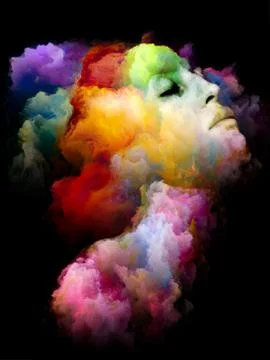 Art Portrait. Stock Illustration