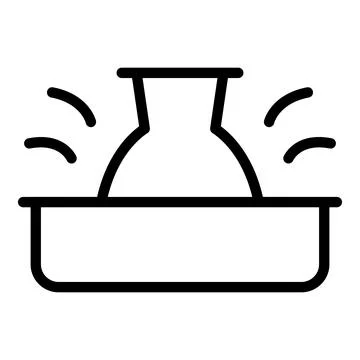 Art pot icon outline vector. Ceramic class Stock Illustration