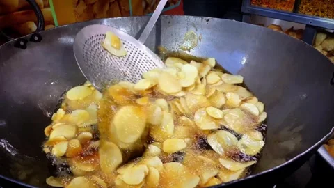 The Art of Preparing Chips Stock Footage 277643642