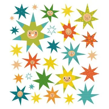 Art print with star Stock Illustration