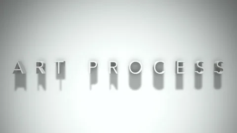 Art process 3D title animation with shadows on a white background Stock Footage 297269110