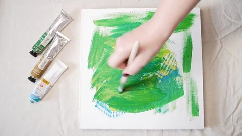 Art process top view Stock Footage 126317179