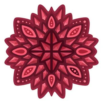 Art with red abstract single pattern with rubies Illustrazione stock