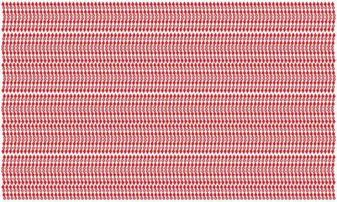 Art of red diagonal and circle on white background Stock Illustration