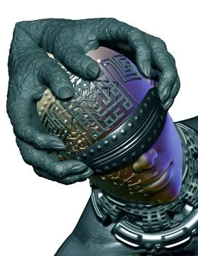 Art robot images, robot image, creative, fantasy, robot pictures Stock Illustration