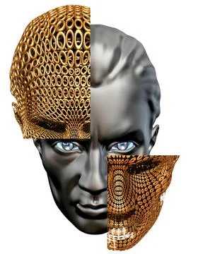 Art robot images, robot image, creative, fantasy, robot pictures Illustrazione stock