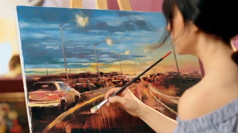 Art school for adults Stock Footage 71534396