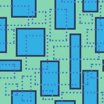 Art seamless mosaic pattern. Geometric simple abstract texture background. Blue Stock Illustration