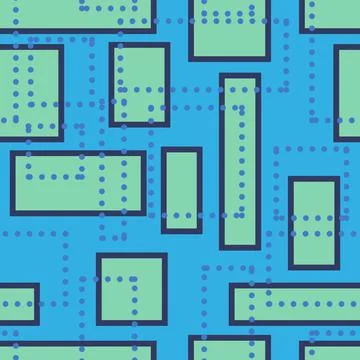 Art seamless mosaic pattern. Geometric simple abstract texture background. Blue Stock Illustration