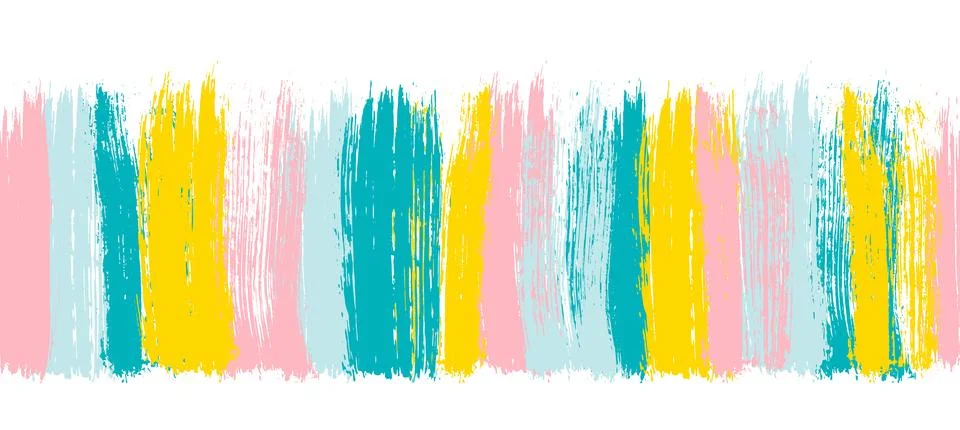 Art seamless pattern with brush paint stroke in pastel colors. Vector illus.. Stockillustratie