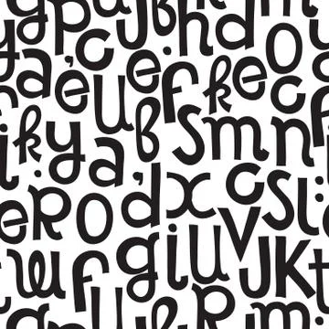 Art Seamless Pattern Font Stock Illustration