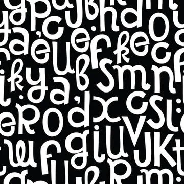 Art Seamless Pattern Font Stock Illustration