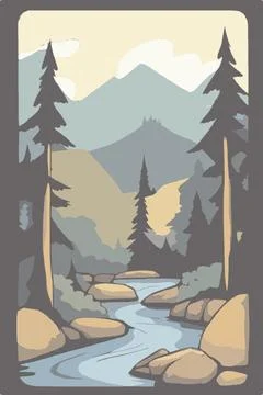 Art selected for the landscape 库存插图