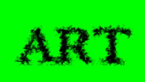 Art smoke text effect green isolated background Stock Footage 138722711