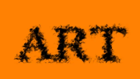 Art smoke text effect orange isolated background Stock Footage 138722713