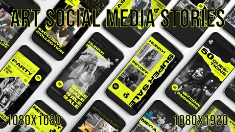 Art Social Stories and Posts Stock After Effects