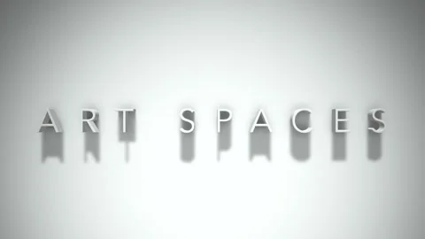 Art Spaces 3D title animation with shadows on a white background Vídeos de archivo 296529187