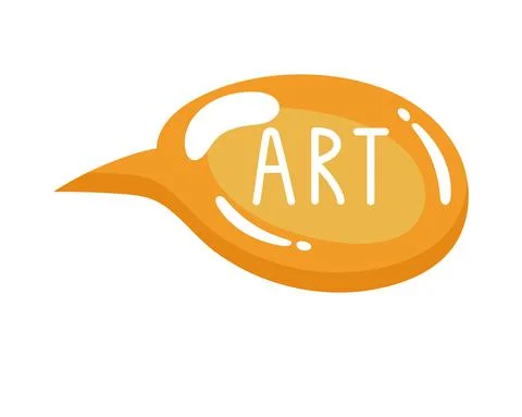 Art in speech bubble Illustrazione stock