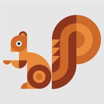 Art of Squirrel design logo Stock Illustration