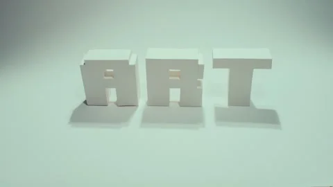 Art stop motion letters animation Stock Footage 274390469