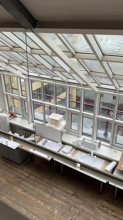 Art studio in the attic Stock Footage 294402829
