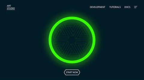 ART Studio. Transformation and evolution background design for landing page. Illustrazione stock