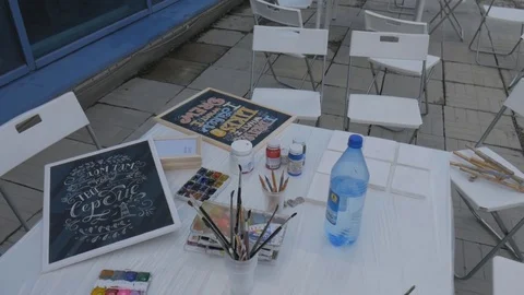 Art supplies Stock Footage 81897484
