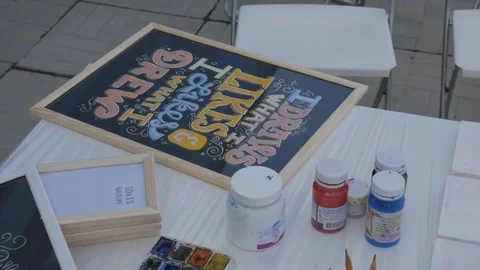 Art supplies Stock Footage 81907314
