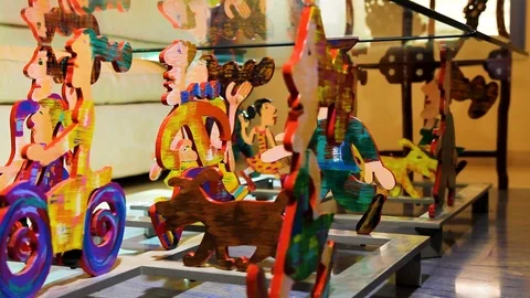 Art table 03 Stock Footage 89477458