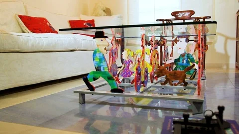 Art table 06 Stock Footage 89477198