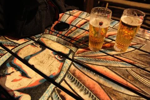 Art table Stock Photos