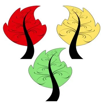 Art Tree Stock Illustration